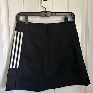 Adidas Black Tennis Skort with White Stripes